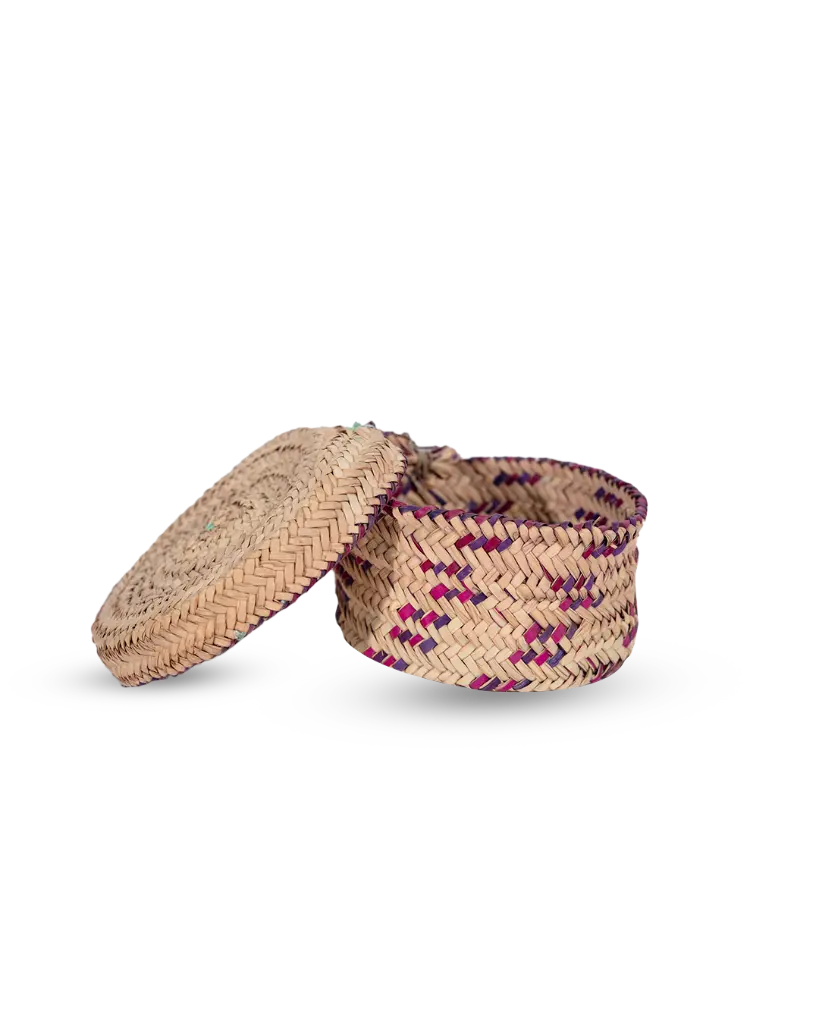 Handmade Basket Set with Lid-3