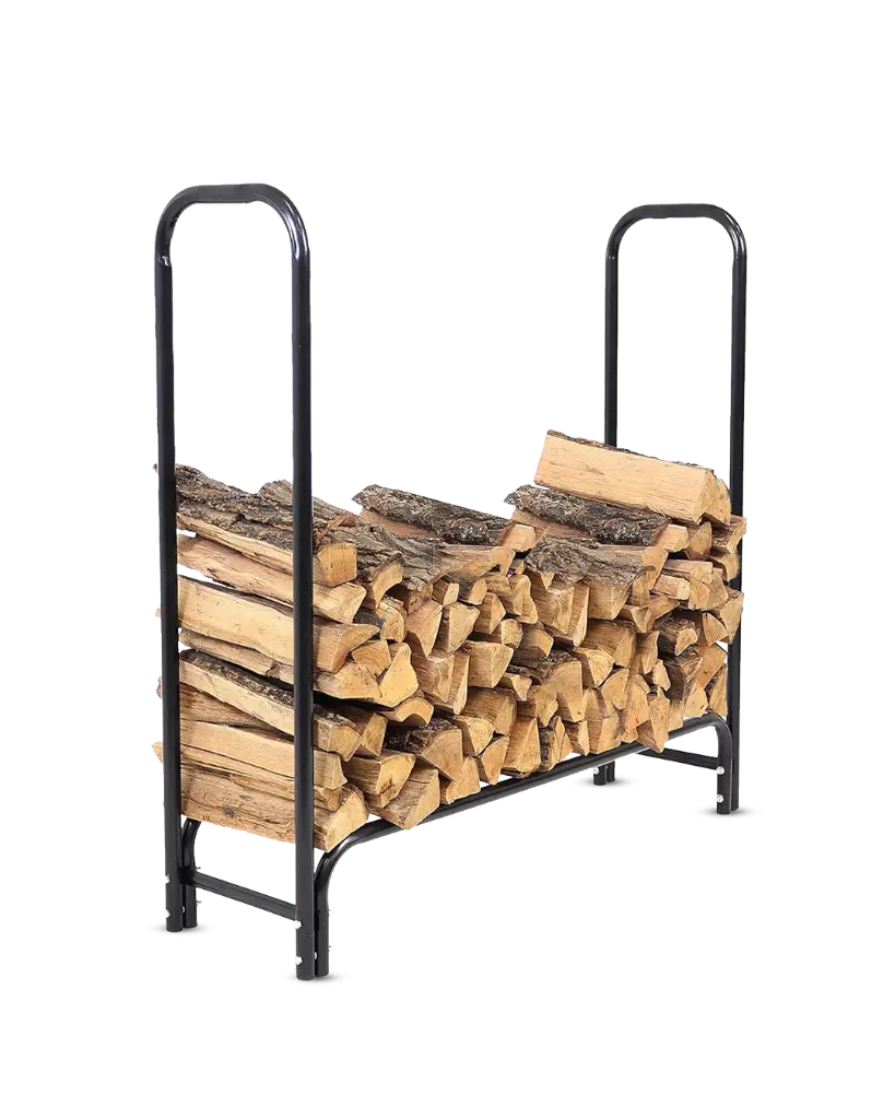 ghaith shops Fire wood rack - medium size with wood.webp