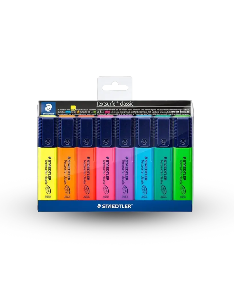 Highlighter Pack of 8 Assorted Colors