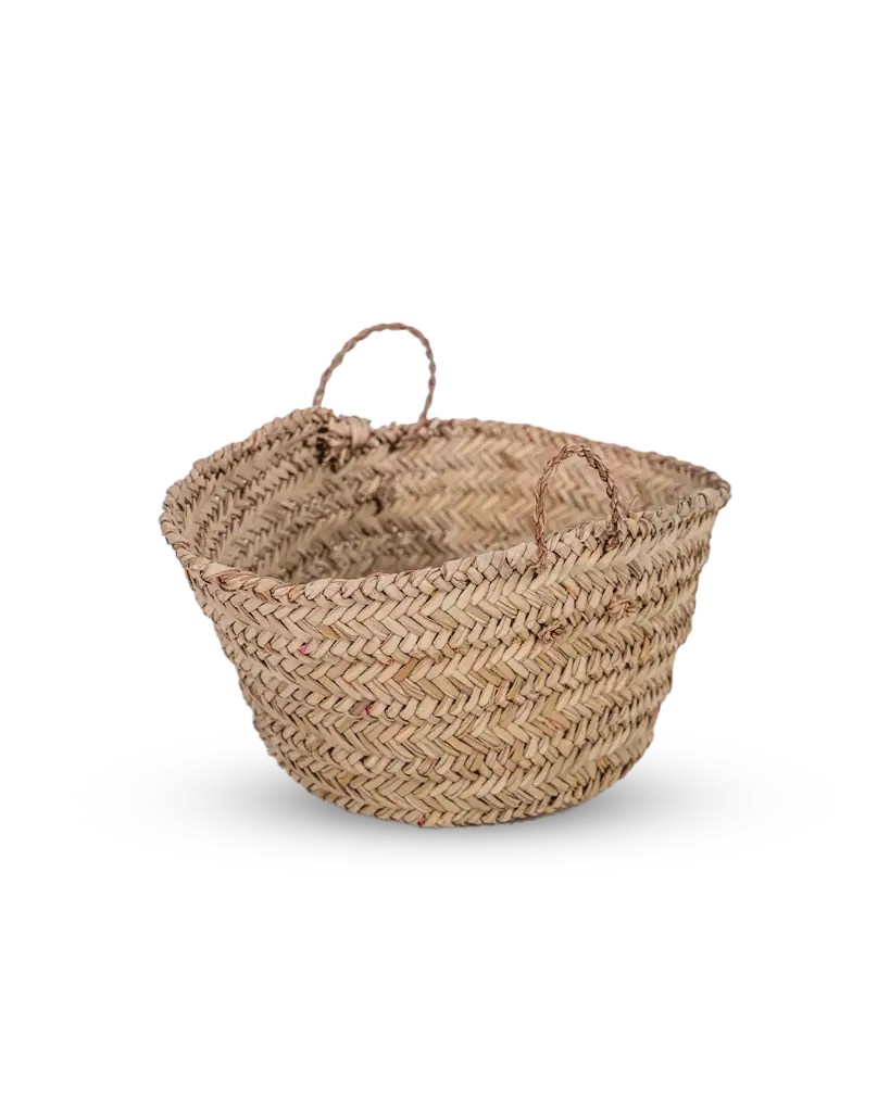 Handmade palm frond baskets