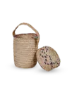 Cylindrical Palm Basket 