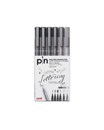 Uni Pin Fine Liner 6s - lettering